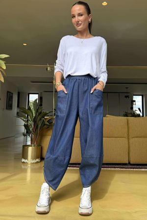 Made In Italy Essential Shelby Stretch Jeans Dark Denim 